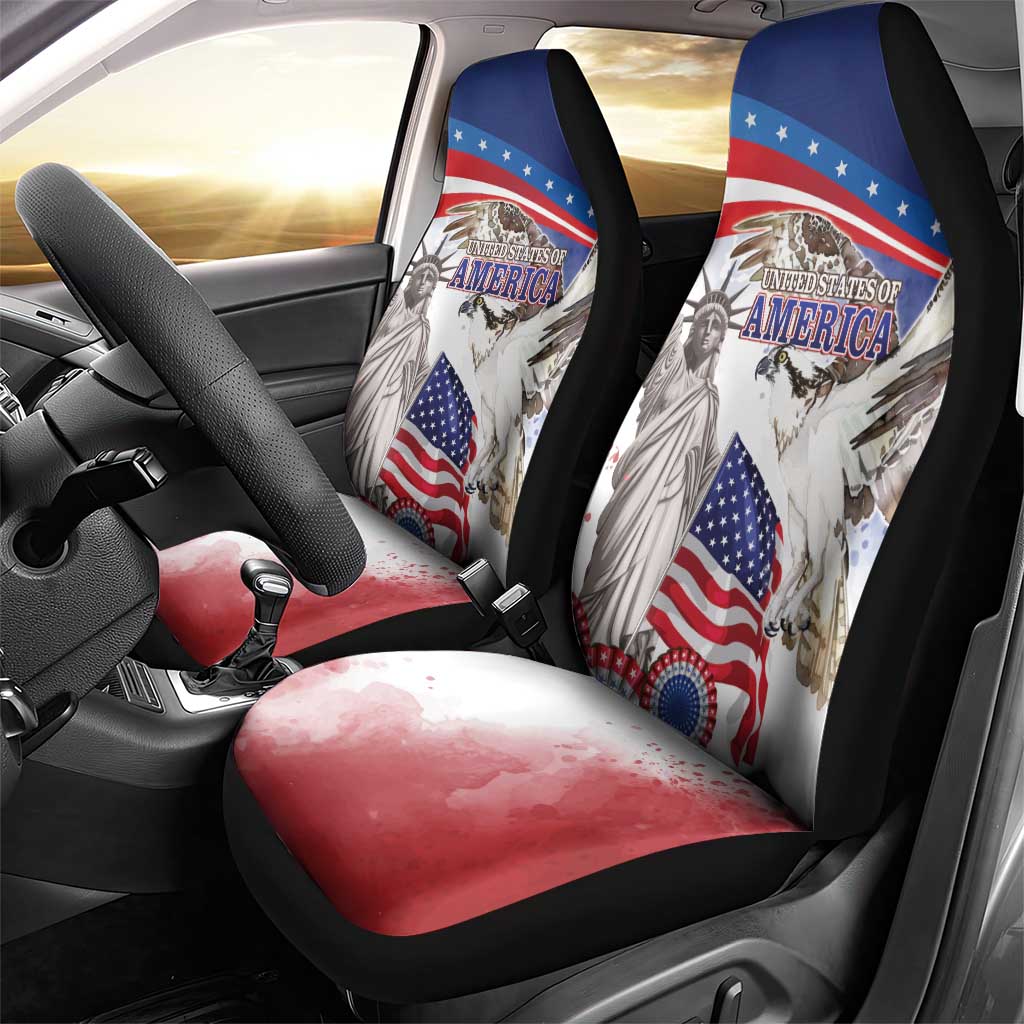 United States 4th Of July Car Seat Cover USA Osprey 250 Years Of Freedom