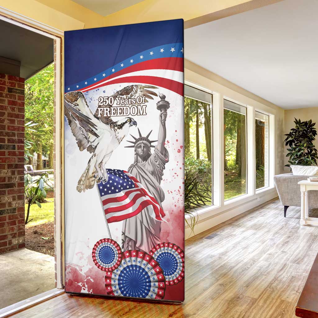 United States 4th Of July Door Cover USA Osprey 250 Years Of Freedom