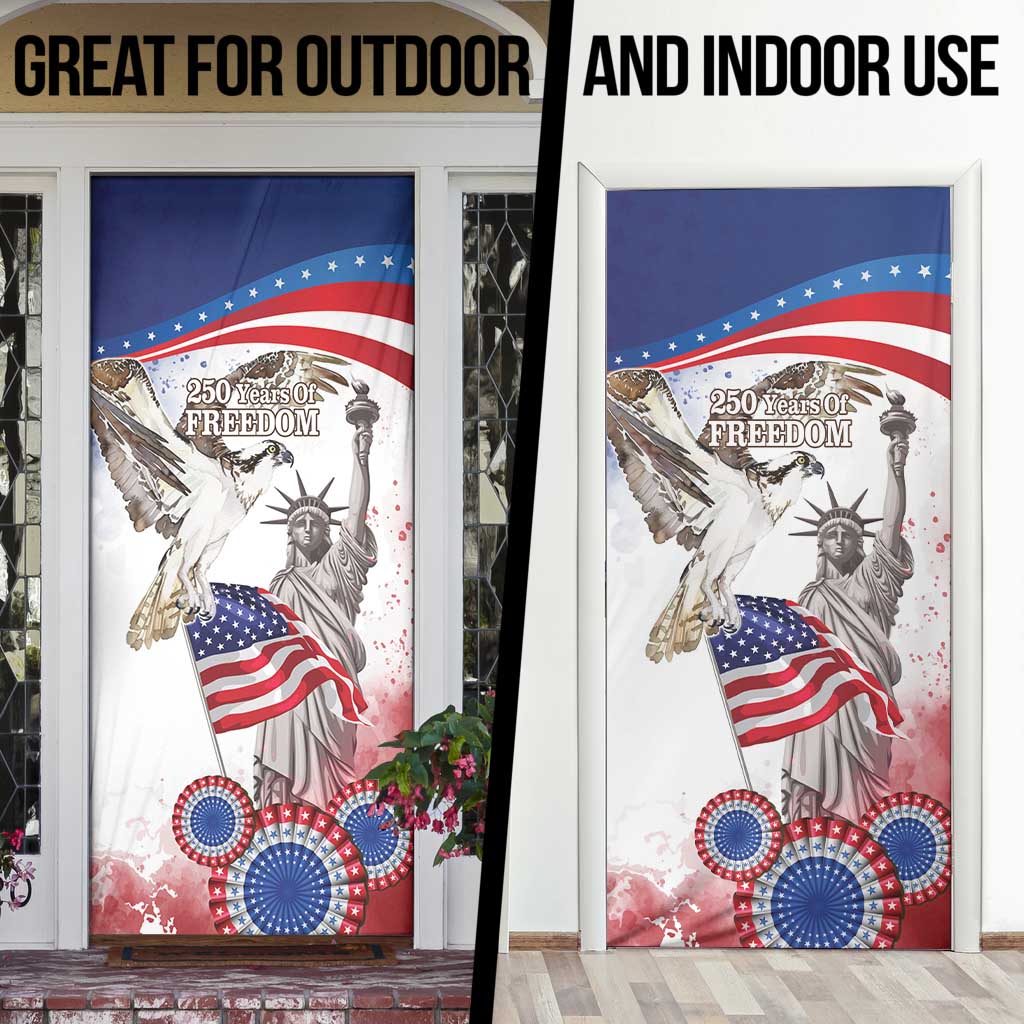United States 4th Of July Door Cover USA Osprey 250 Years Of Freedom