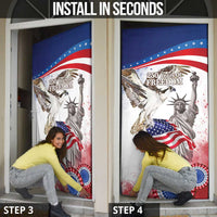 United States 4th Of July Door Cover USA Osprey 250 Years Of Freedom
