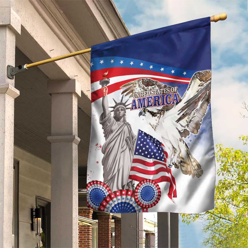 United States 4th Of July Garden Flag USA Osprey 250 Years Of Freedom