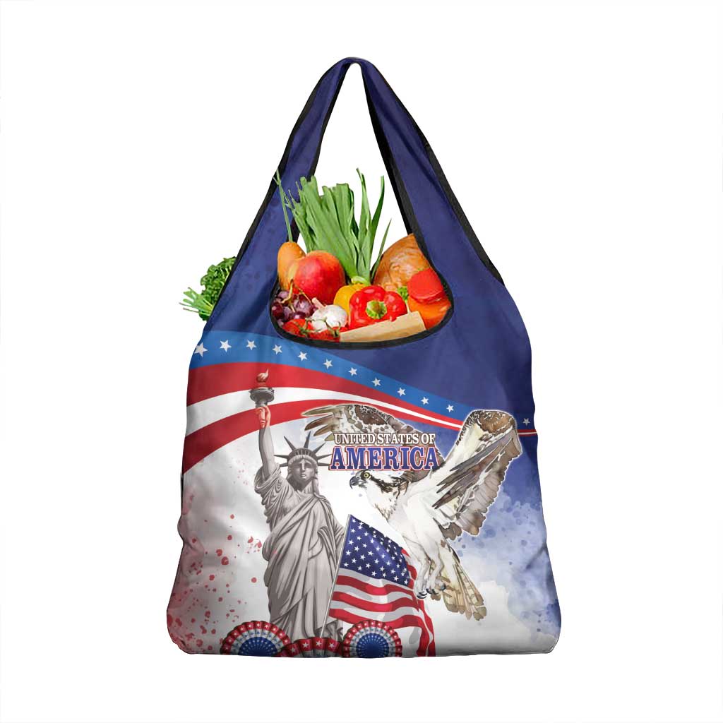 United States 4th Of July Grocery Bag USA Osprey 250 Years Of Freedom