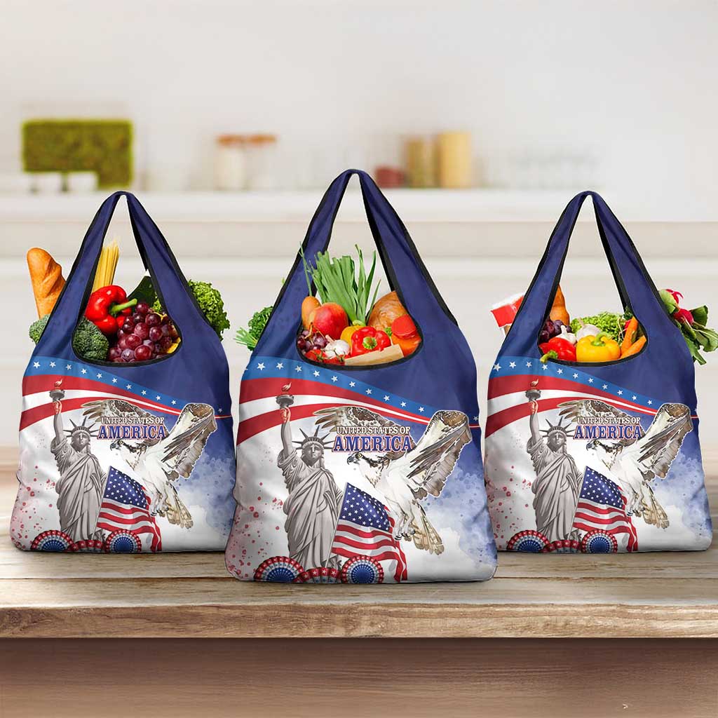 United States 4th Of July Grocery Bag USA Osprey 250 Years Of Freedom