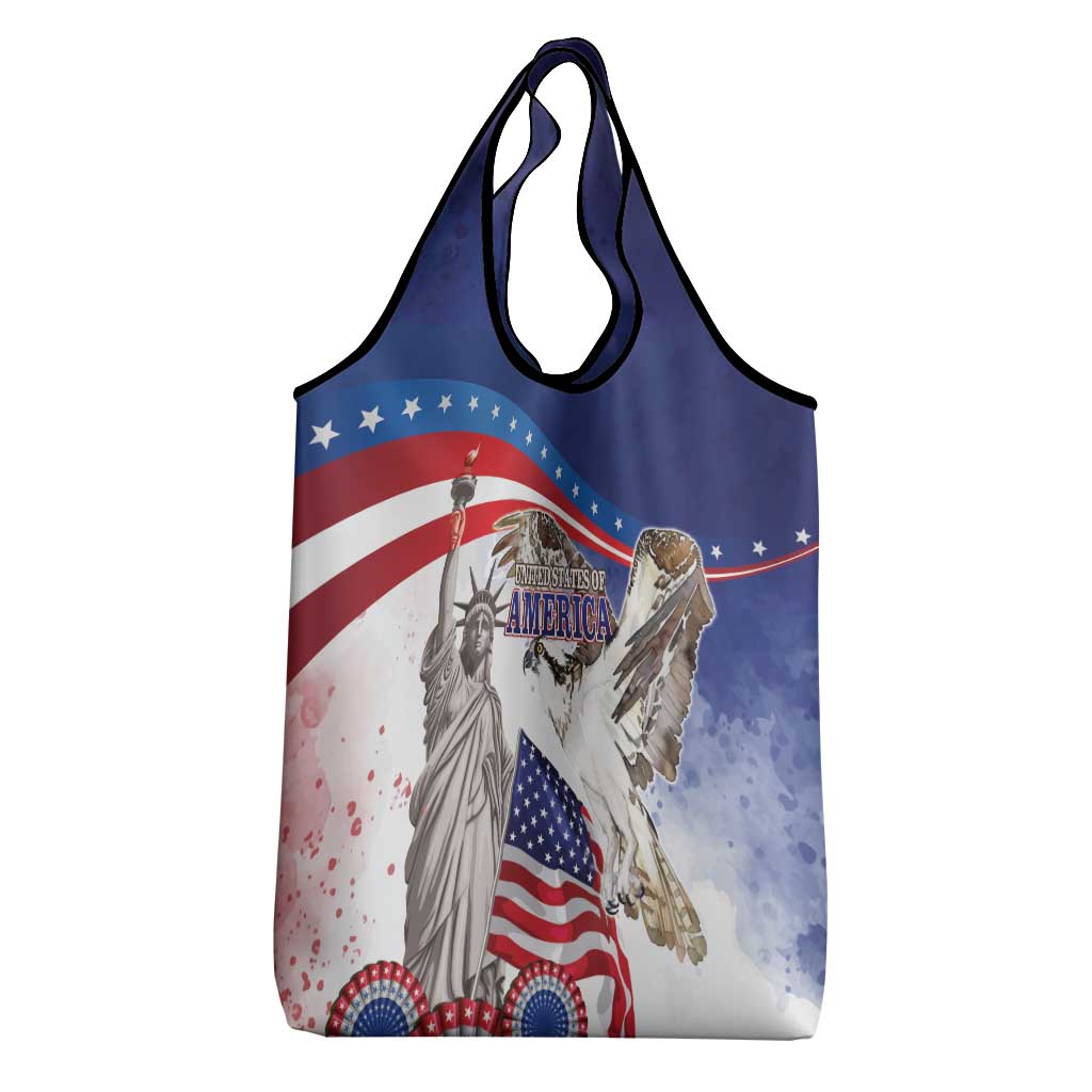 United States 4th Of July Grocery Bag USA Osprey 250 Years Of Freedom