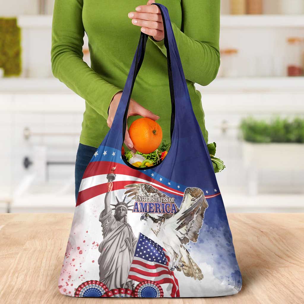 United States 4th Of July Grocery Bag USA Osprey 250 Years Of Freedom