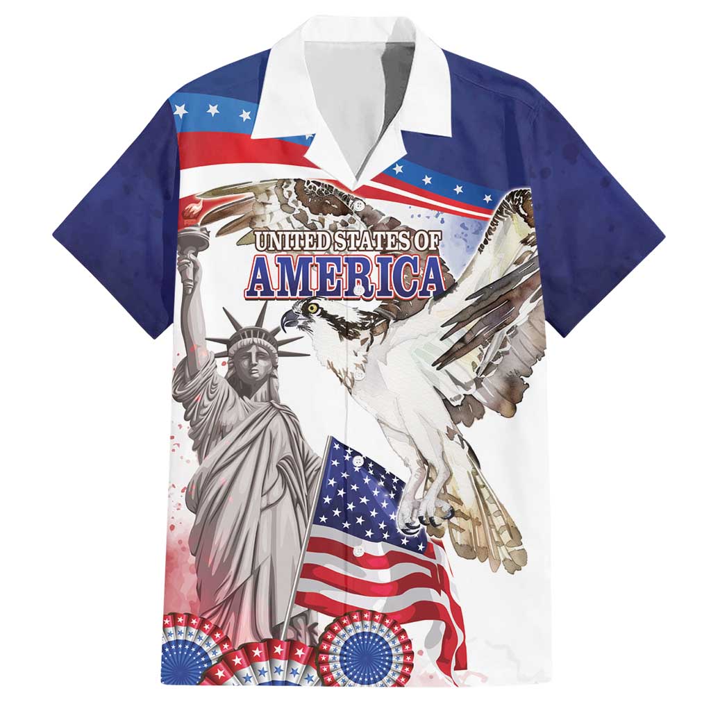 United States 4th Of July Hawaiian Shirt USA Osprey 250 Years Of Freedom