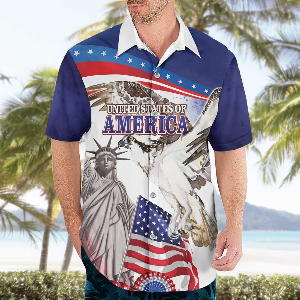 United States 4th Of July Hawaiian Shirt USA Osprey 250 Years Of Freedom