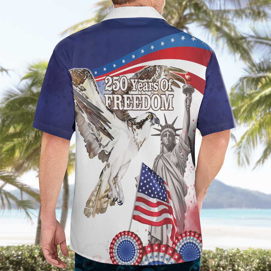 United States 4th Of July Hawaiian Shirt USA Osprey 250 Years Of Freedom