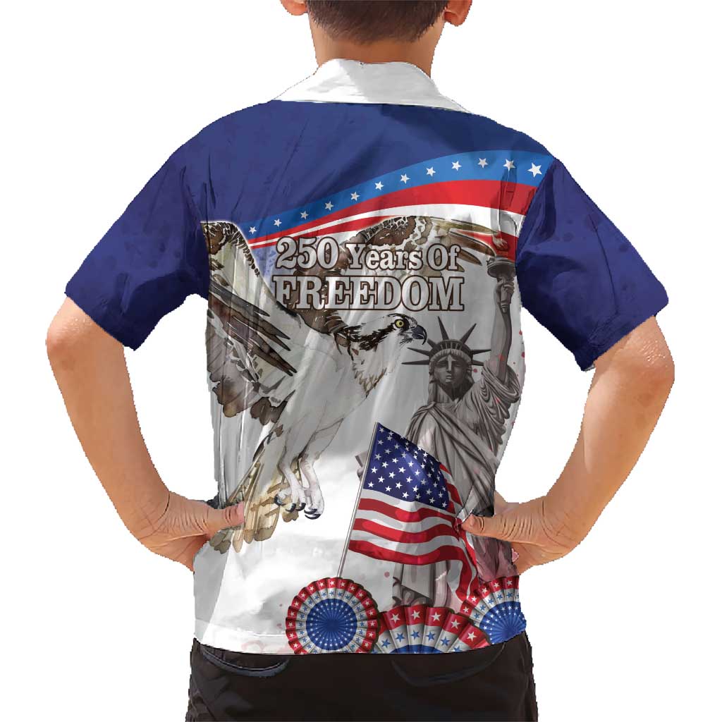 United States 4th Of July Hawaiian Shirt USA Osprey 250 Years Of Freedom