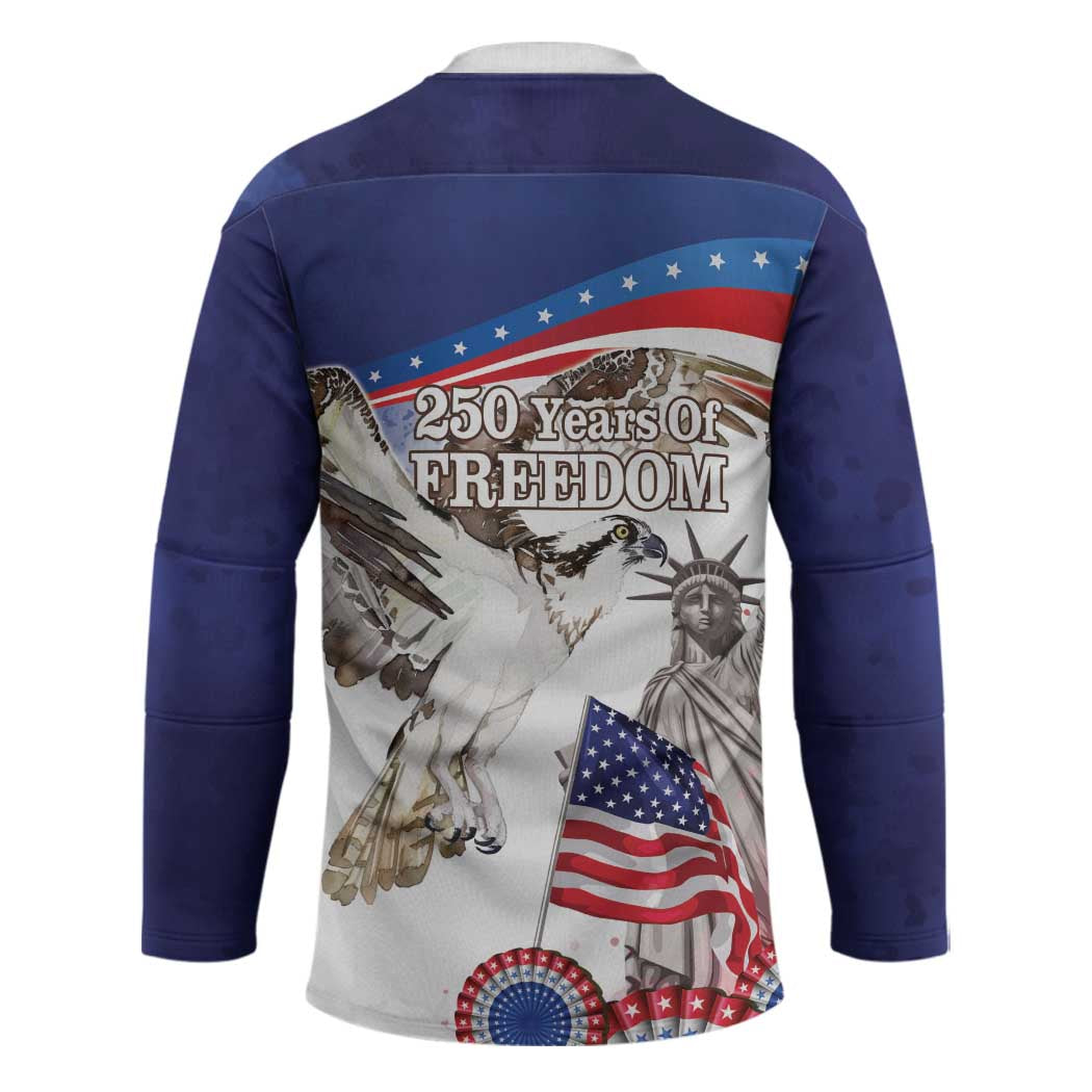 United States 4th Of July Hockey Jersey USA Osprey 250 Years Of Freedom