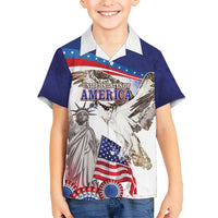 United States 4th Of July Kid Hawaiian Shirt USA Osprey 250 Years Of Freedom