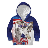 United States 4th Of July Kid Hoodie USA Osprey 250 Years Of Freedom
