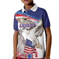 United States 4th Of July Kid Polo Shirt USA Osprey 250 Years Of Freedom