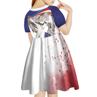 United States 4th Of July Kid Short Sleeve Dress USA Osprey 250 Years Of Freedom
