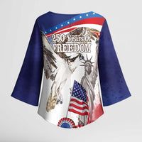 United States 4th Of July Kimono Sleeve Blouse USA Osprey 250 Years Of Freedom