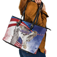 United States 4th Of July Leather Tote Bag USA Osprey 250 Years Of Freedom