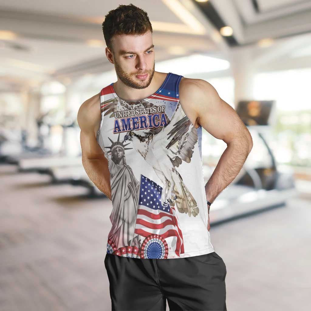 United States 4th Of July Men Tank Top USA Osprey 250 Years Of Freedom