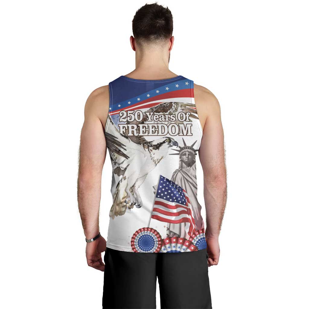 United States 4th Of July Men Tank Top USA Osprey 250 Years Of Freedom