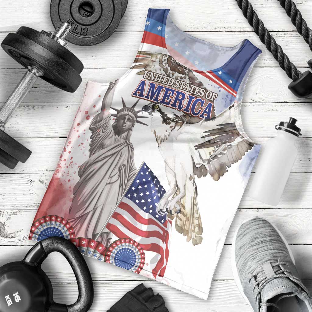 United States 4th Of July Men Tank Top USA Osprey 250 Years Of Freedom
