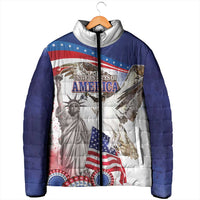 United States 4th Of July Padded Jacket USA Osprey 250 Years Of Freedom