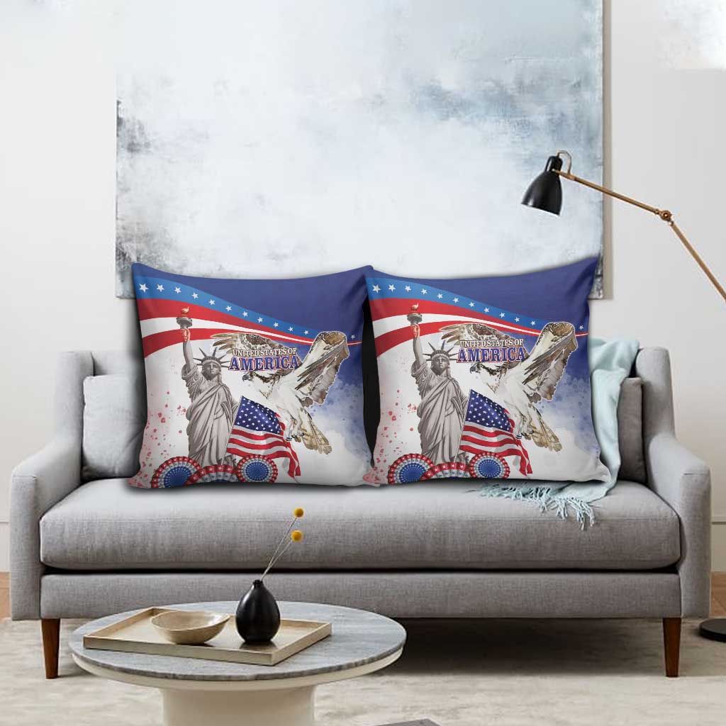 United States 4th Of July Pillow Cover USA Osprey 250 Years Of Freedom