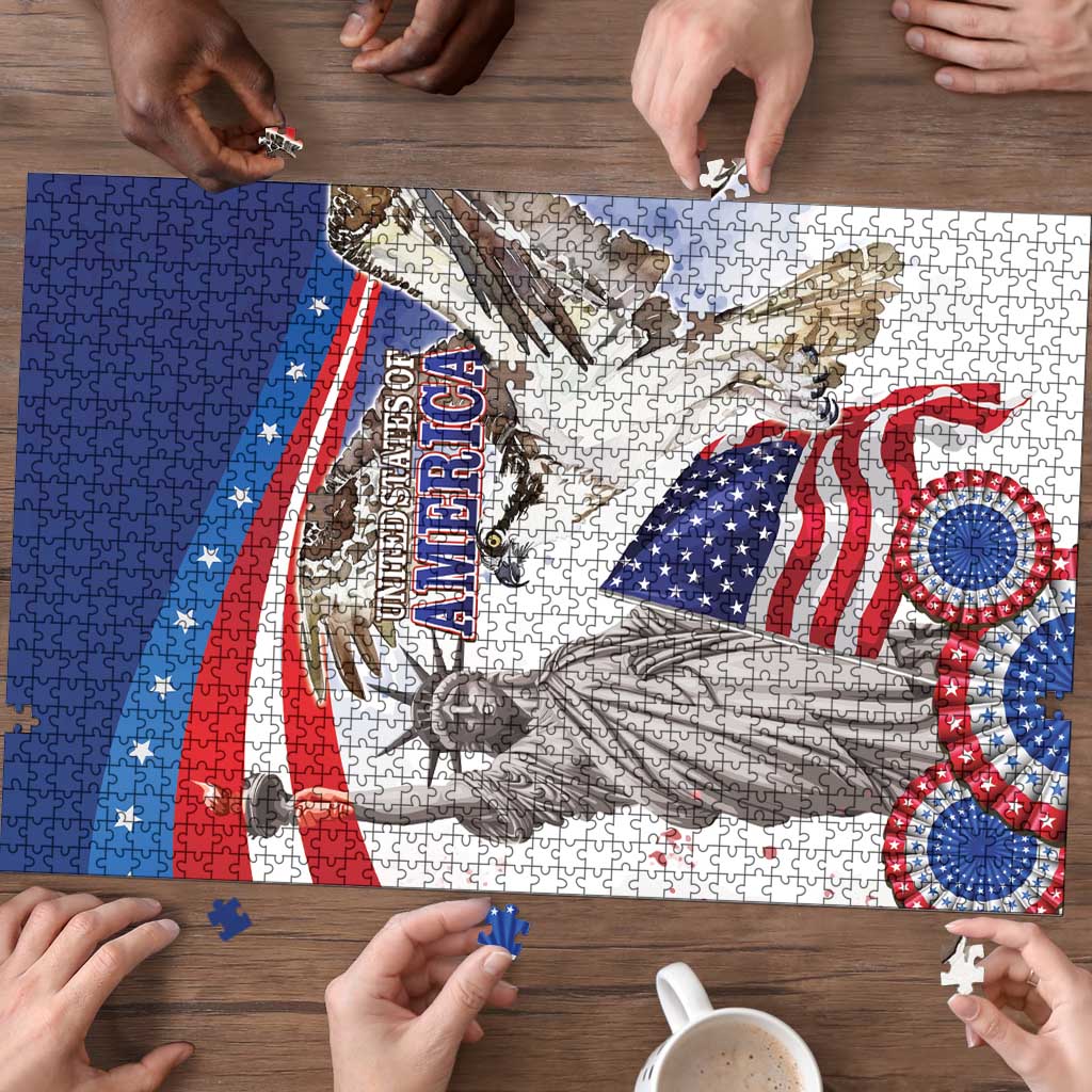 United States 4th Of July Puzzle USA Osprey 250 Years Of Freedom