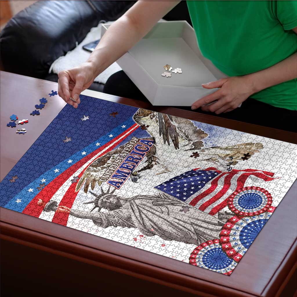 United States 4th Of July Puzzle USA Osprey 250 Years Of Freedom