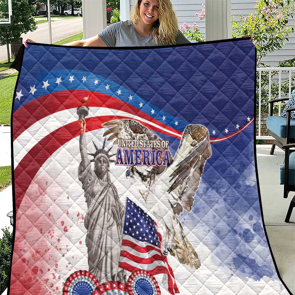 United States 4th Of July Quilt USA Osprey 250 Years Of Freedom