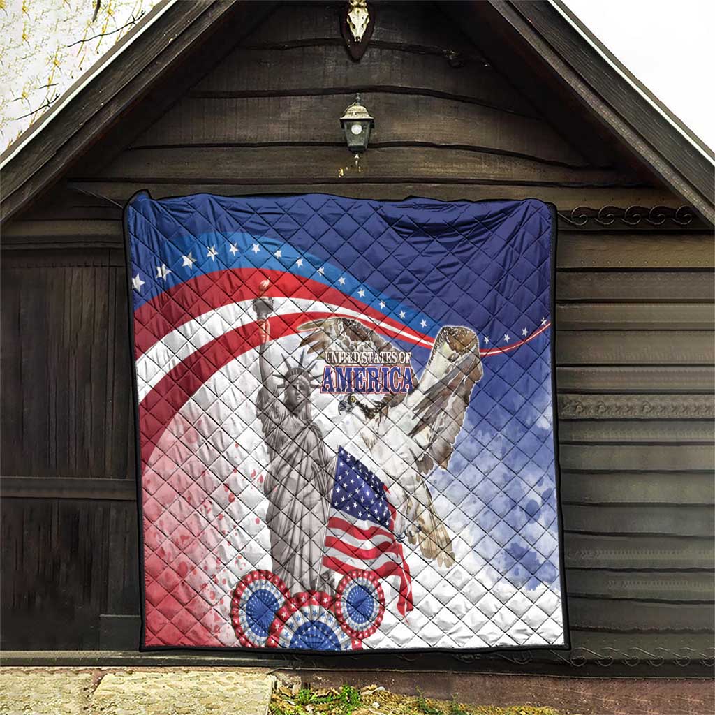 United States 4th Of July Quilt USA Osprey 250 Years Of Freedom