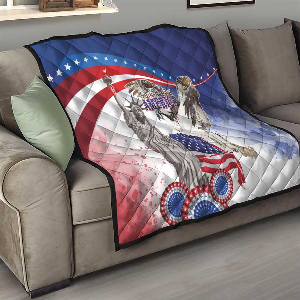 United States 4th Of July Quilt USA Osprey 250 Years Of Freedom