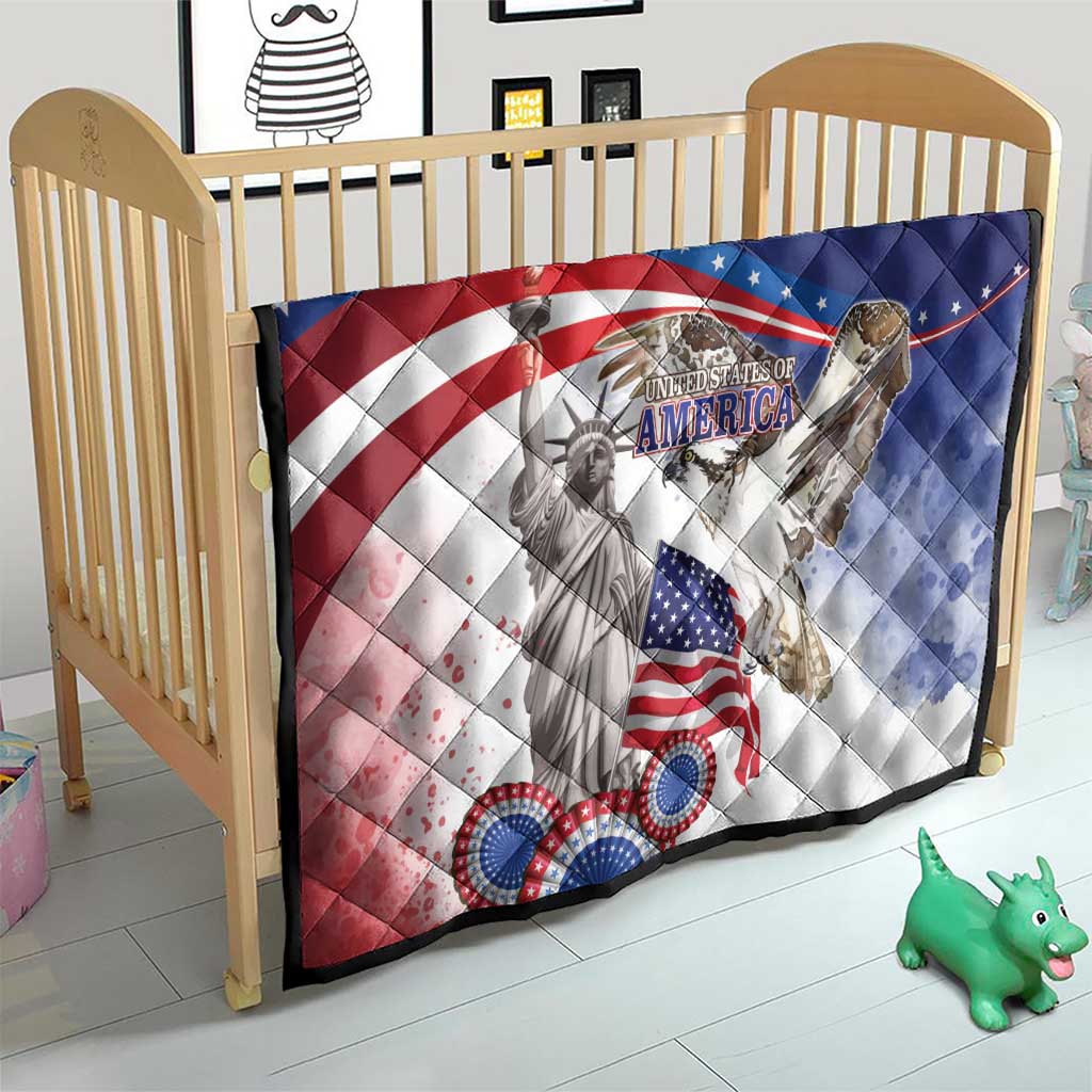 United States 4th Of July Quilt USA Osprey 250 Years Of Freedom