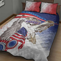United States 4th Of July Quilt Bed Set USA Osprey 250 Years Of Freedom