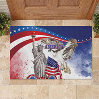 United States 4th Of July Rubber Doormat USA Osprey 250 Years Of Freedom