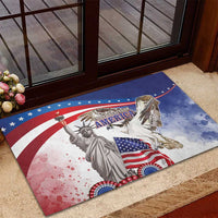 United States 4th Of July Rubber Doormat USA Osprey 250 Years Of Freedom