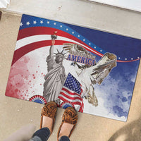 United States 4th Of July Rubber Doormat USA Osprey 250 Years Of Freedom
