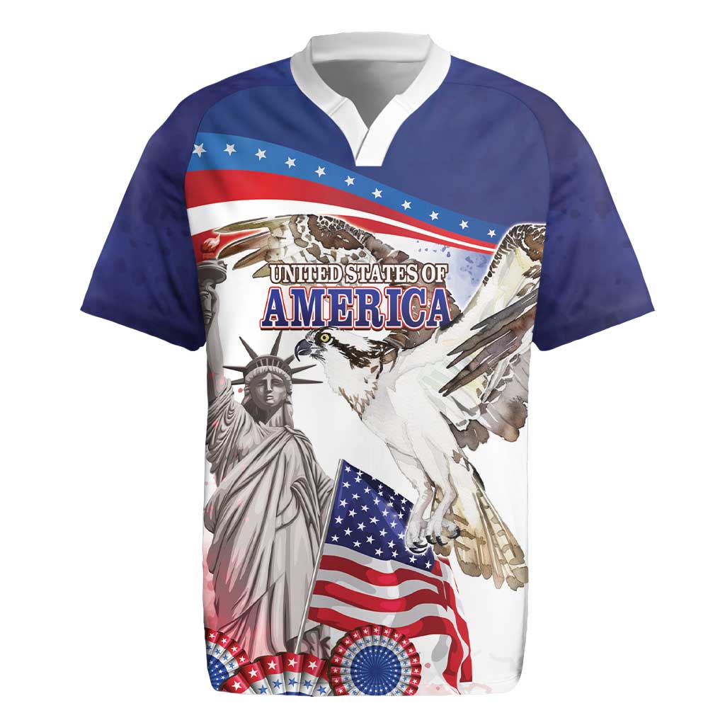 United States 4th Of July Rugby Jersey USA Osprey 250 Years Of Freedom