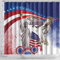 United States 4th Of July Shower Curtain USA Osprey 250 Years Of Freedom