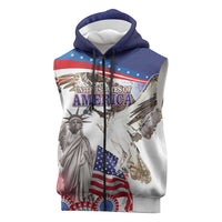 United States 4th Of July Sleeveless Zip Hoodie USA Osprey 250 Years Of Freedom