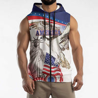 United States 4th Of July Sleeveless Zip Hoodie USA Osprey 250 Years Of Freedom