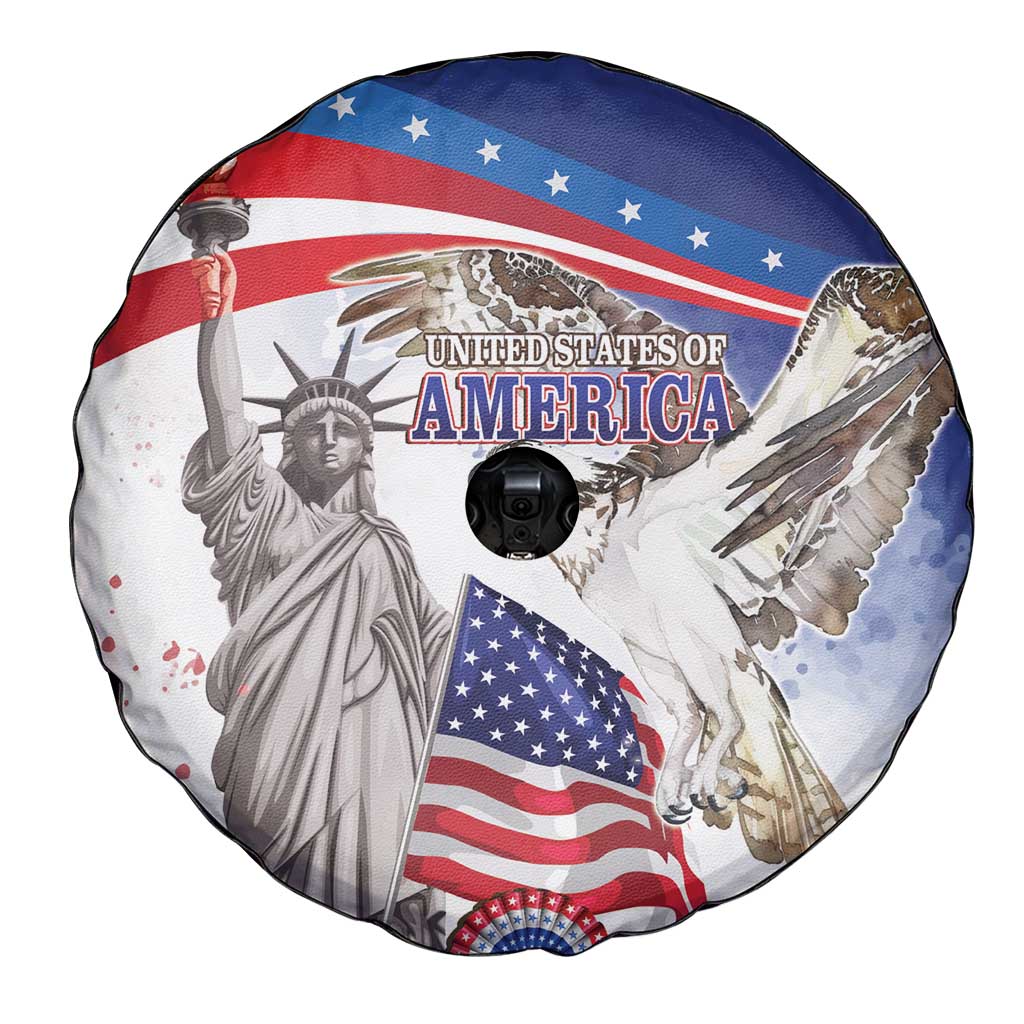 United States 4th Of July Spare Tire Cover USA Osprey 250 Years Of Freedom