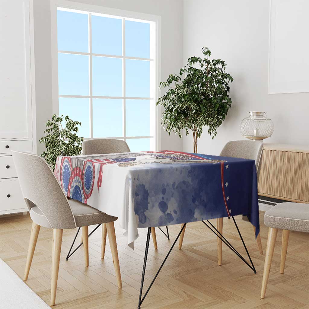 United States 4th Of July Tablecloth USA Osprey 250 Years Of Freedom