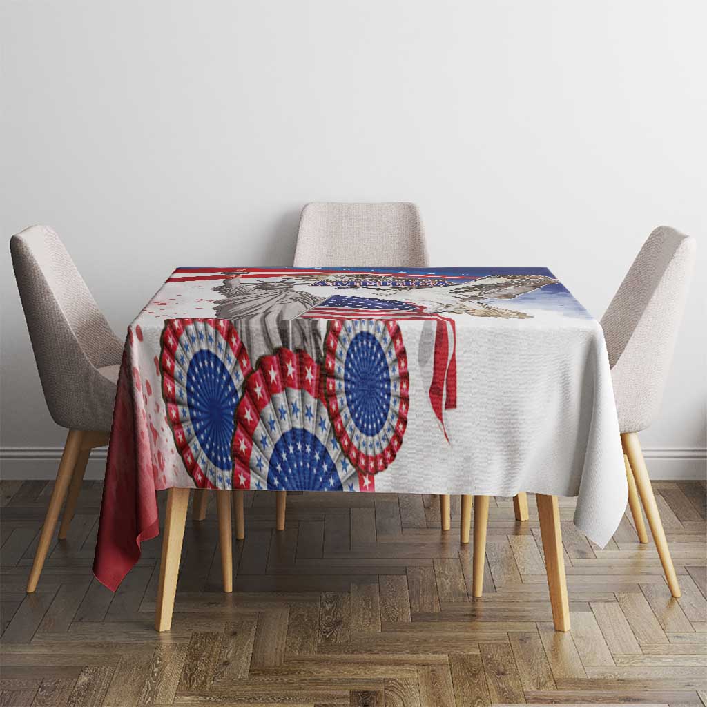 United States 4th Of July Tablecloth USA Osprey 250 Years Of Freedom