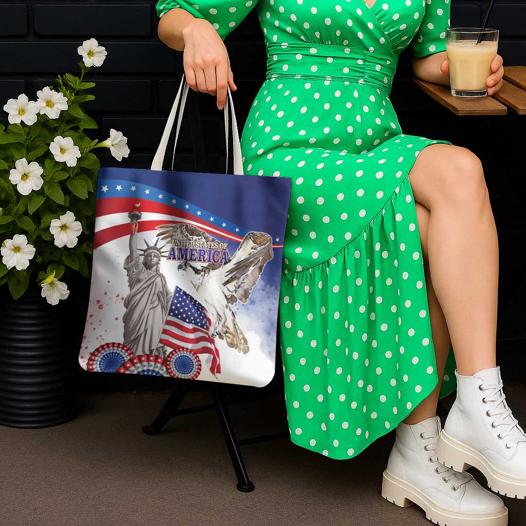 United States 4th Of July Tote Bag USA Osprey 250 Years Of Freedom