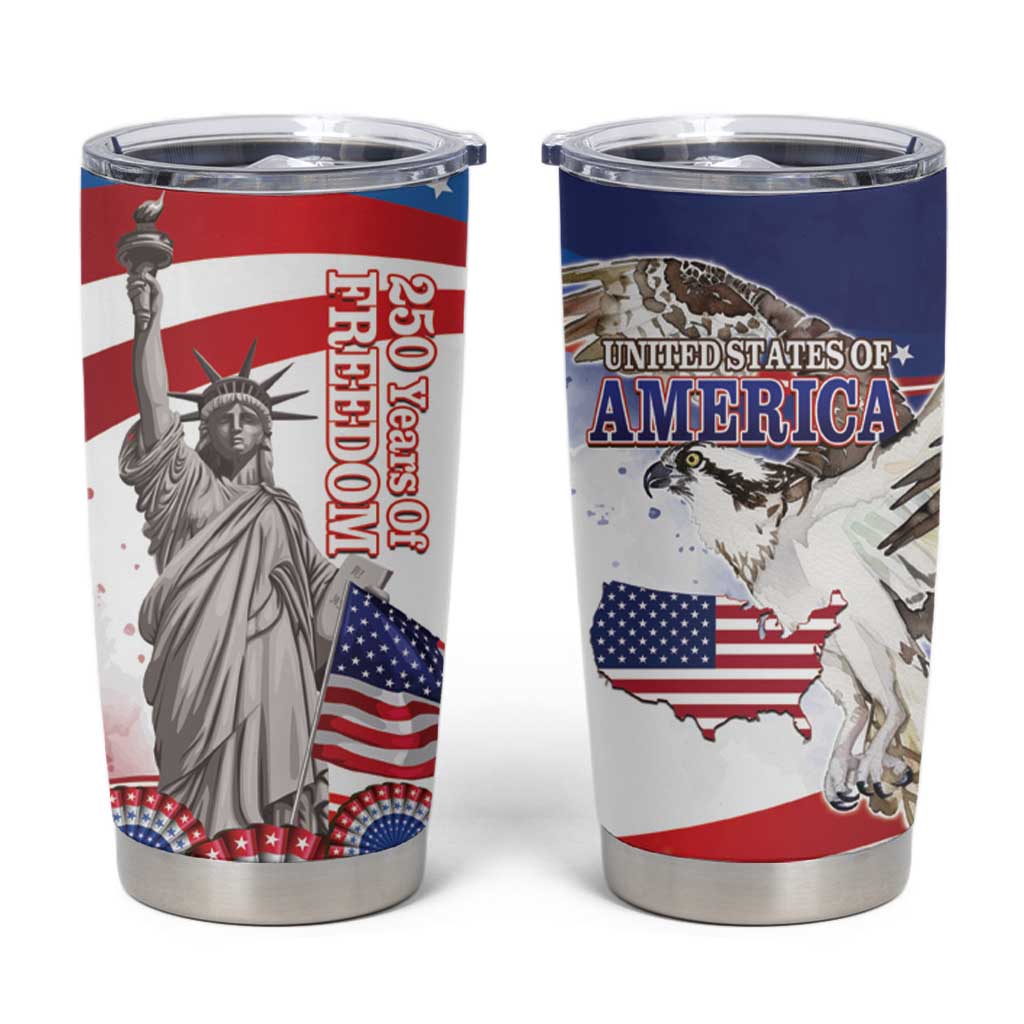 United States 4th Of July Tumbler Cup USA Osprey 250 Years Of Freedom