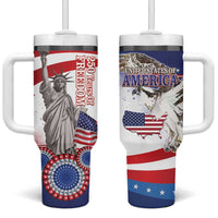 United States 4th Of July Tumbler With Handle USA Osprey 250 Years Of Freedom