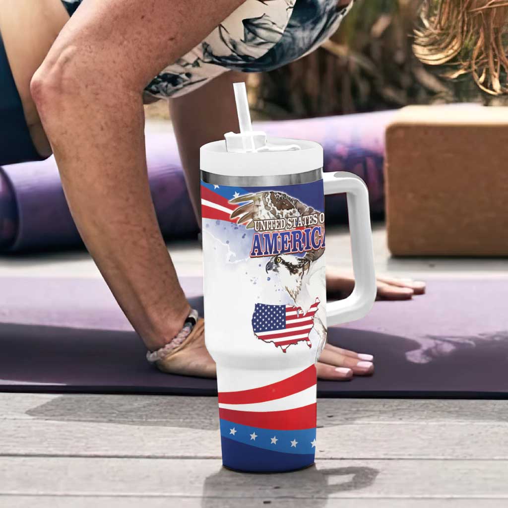 United States 4th Of July Tumbler With Handle USA Osprey 250 Years Of Freedom