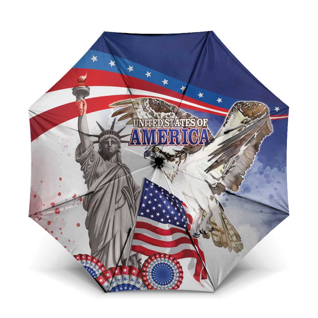 United States 4th Of July Umbrella USA Osprey 250 Years Of Freedom