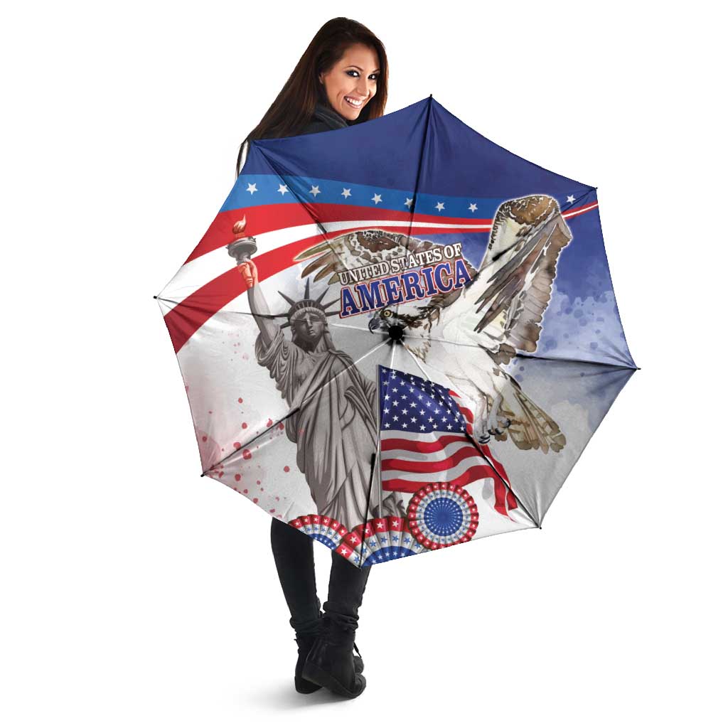 United States 4th Of July Umbrella USA Osprey 250 Years Of Freedom
