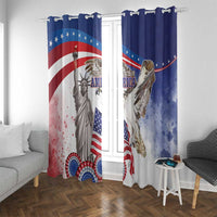 United States 4th Of July Window Curtain USA Osprey 250 Years Of Freedom