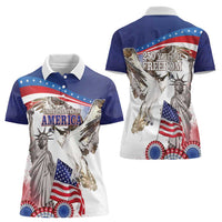 United States 4th Of July Women Polo Shirt USA Osprey 250 Years Of Freedom